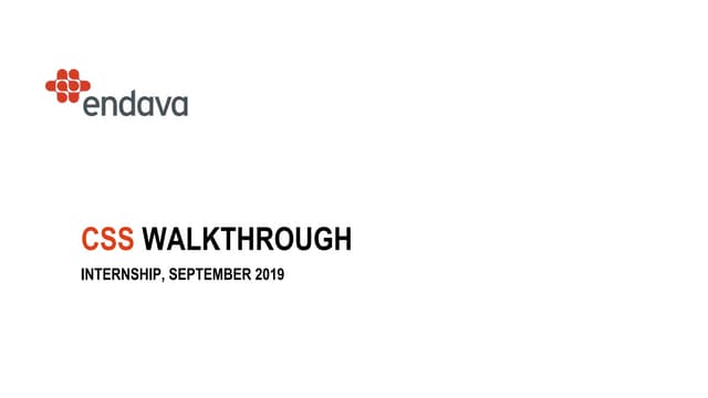 CSS Walktrough Internship Course