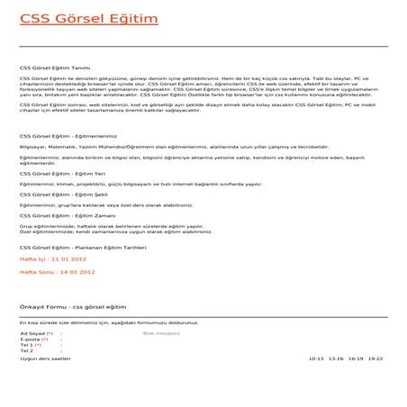 Css gorsel-egitim
