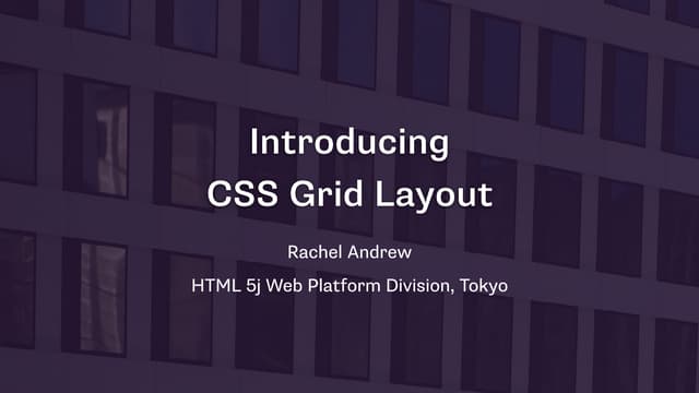 CSS Grid for html5j