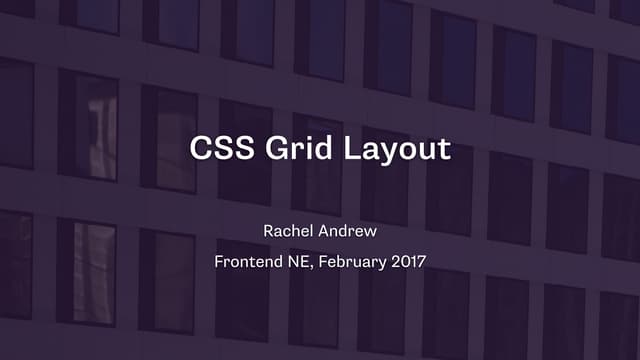 CSS Grid Layout for Frontend NE
