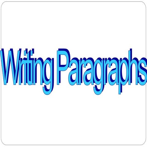 how to write a paragraph
