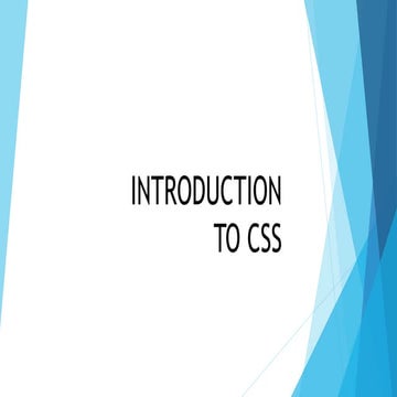 Introduction to CSS