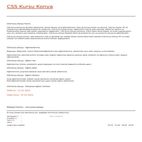 Css kursu-konya