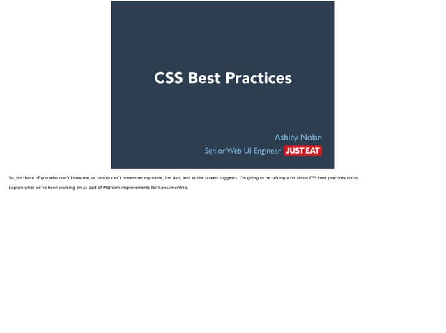 CSS Best Practices