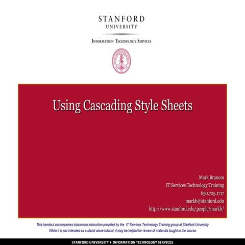 using cascading style sheets-presentation.ppt