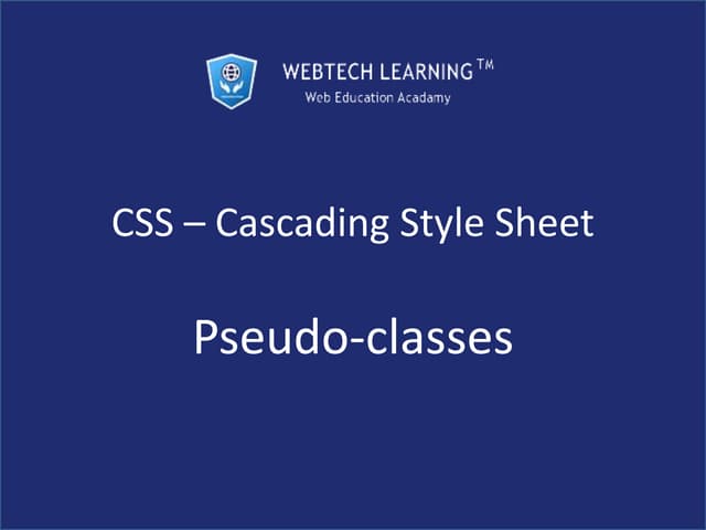 Css pseudo-classes