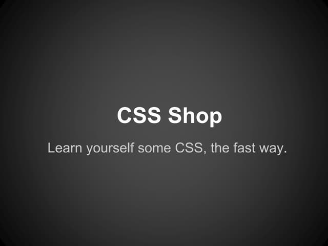 CSS workshop @ OutSystems