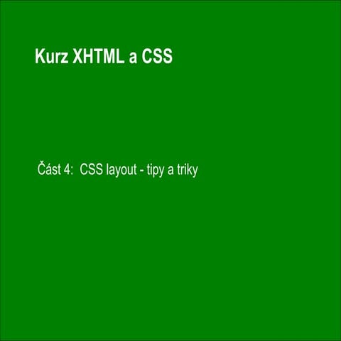 CSS - Tipy a triky