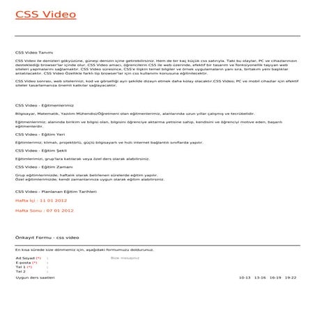 Css video
