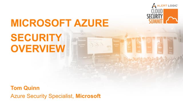 Microsoft Azure Security Overview