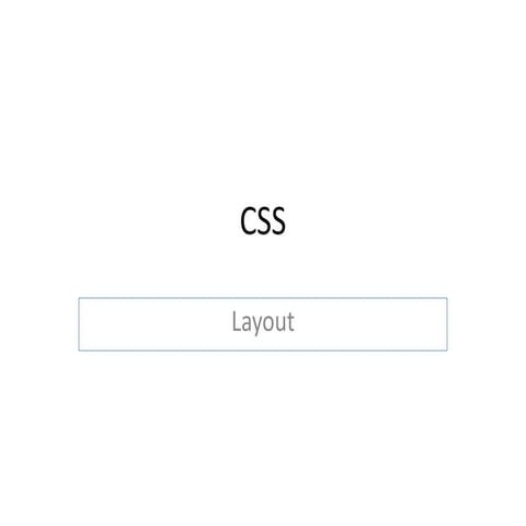 Css2layout | PPT