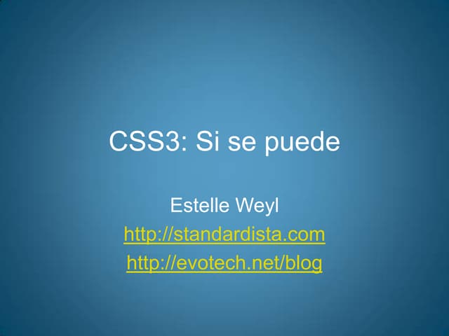 CSS3 Implementable Features