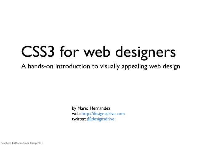 CSS3 for web designer - How to design a visually appealing website