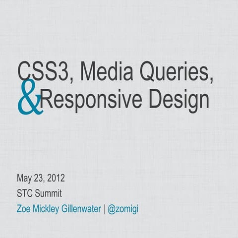CSS3, Media Queries, and Responsive Design | PDF