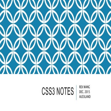 CSS3 notes