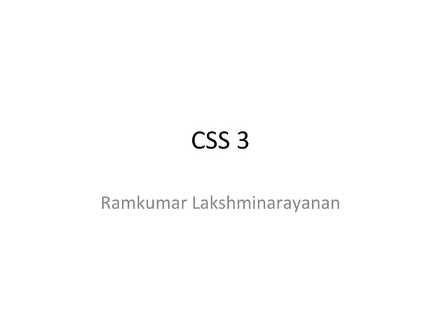 Css 3 session1