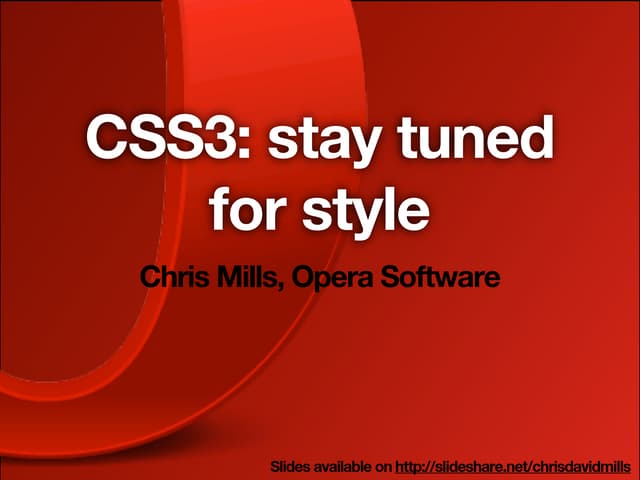 CSS3: stay tuned for style