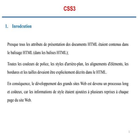 Css présentation Pour des sites web dynamique