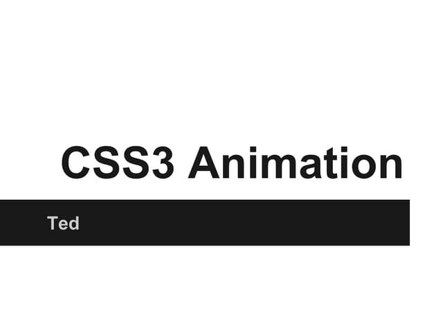 Css3 animation