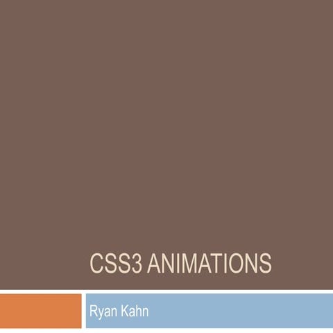 Css3 animations | PPT