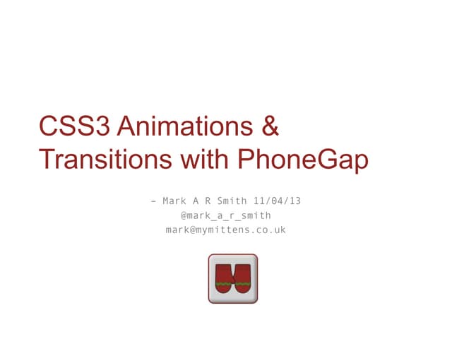 CSS3 Animations & Transitions with PhoneGap