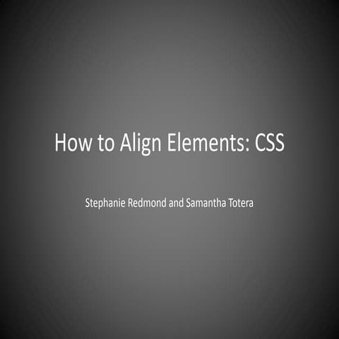 CSS Alignment | PPTX