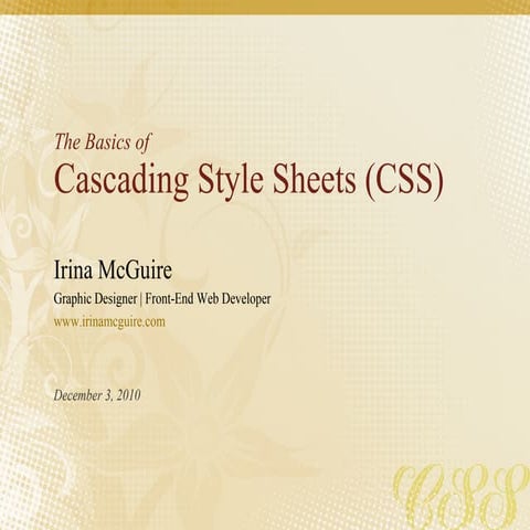 CSS Basics | PPT | Web Design and HTML | Internet