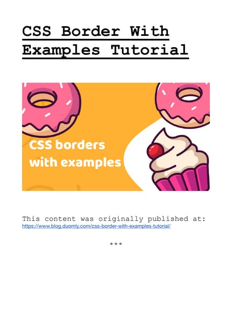 Css border examples | PDF
