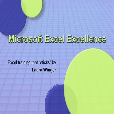 Excel Excellence (Microsoft Excel training that "sticks"): Macros