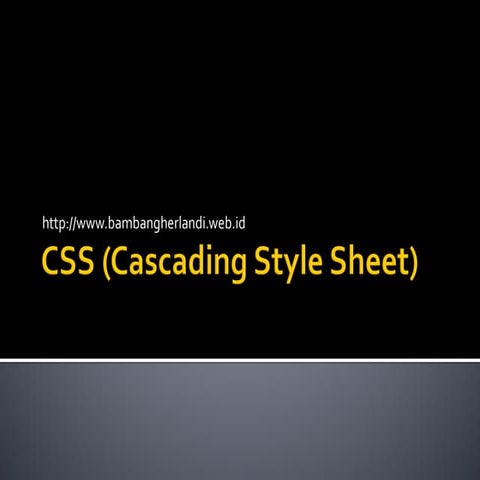 Belajar CSS (cascading style sheet) | PPT