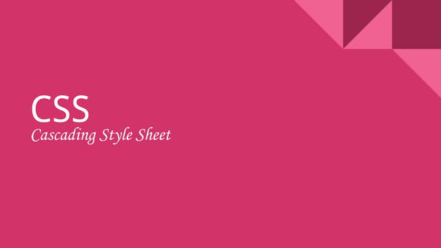 Css cascading style sheet