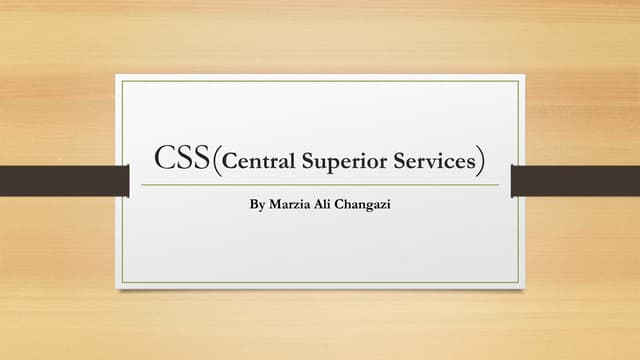 Css(central superior services) by m...