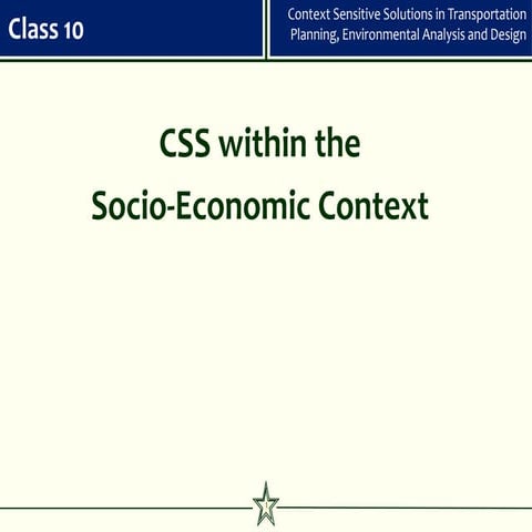Css class 10   socio-economic context 120309