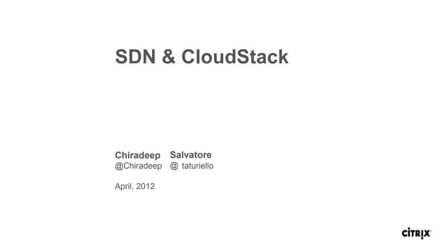 CloudStack + SDN