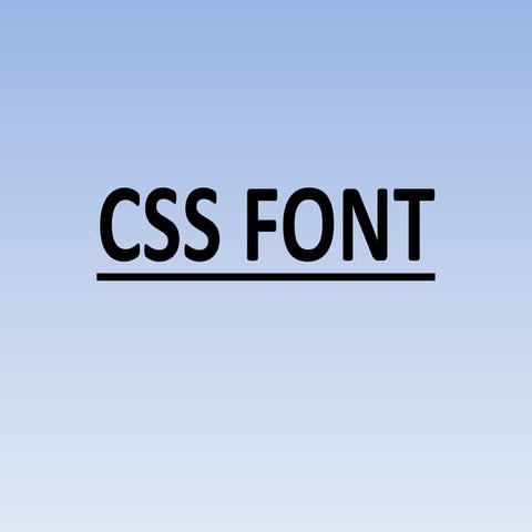 Css font