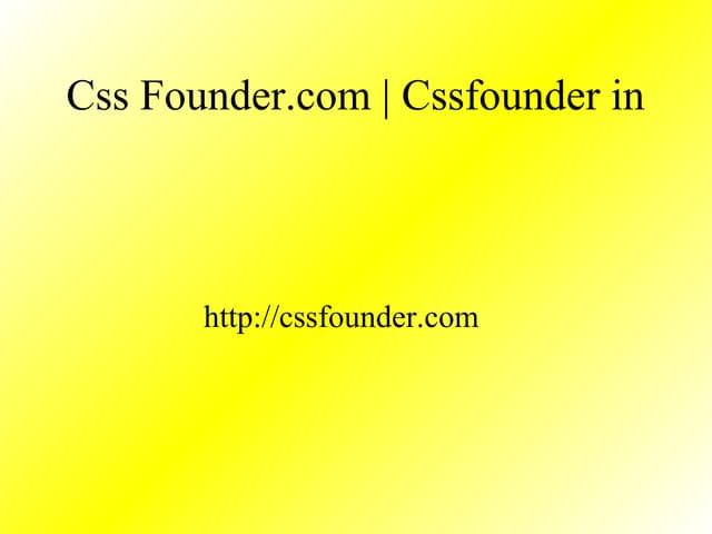 Css Founder.com | Cssfounder in