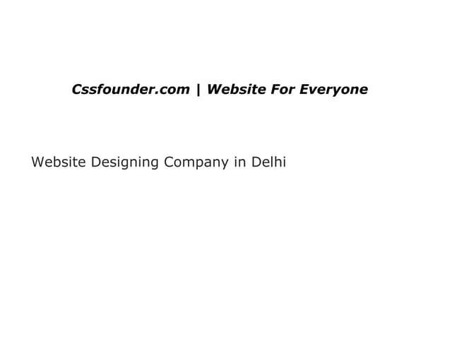 Cssfounder.com | website designing company in delhi