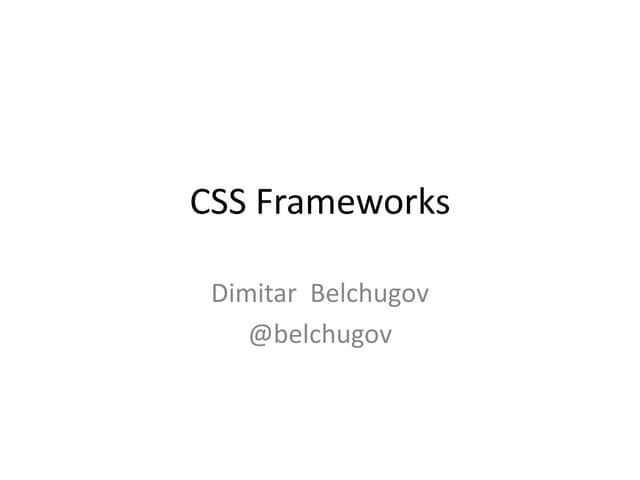 Css frameworks