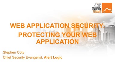 CSS17: Houston - Protecting Web Apps