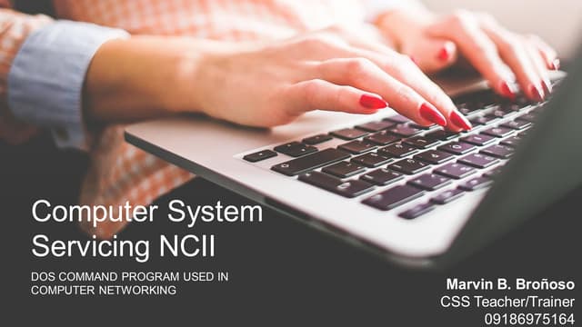 CSS L17 - DOS COMMANDS IN COMPUTER NETWORKING