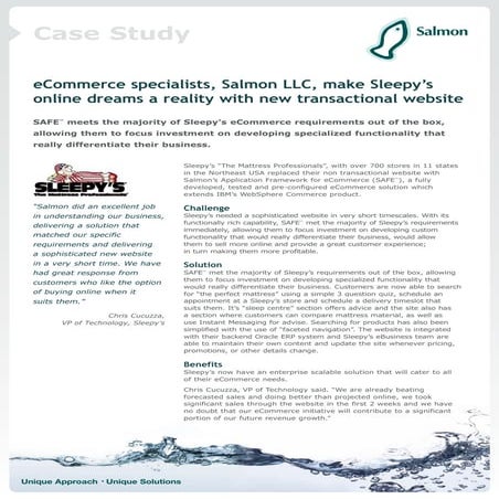 sleepys eCommece case study