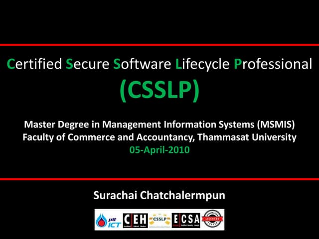 CSSLP & OWASP & WebGoat