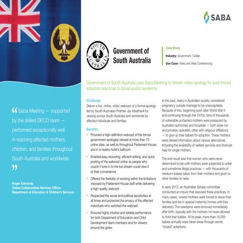 Case Study: South Australian Government