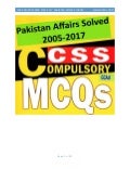 Css solved papers 2005 2017  (pakistan affairs mcqs)