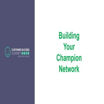 Building your Champion Network