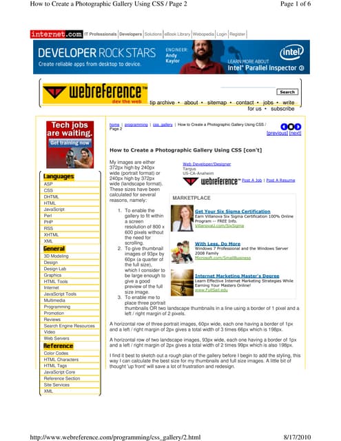 Css web gallery