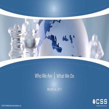 CSS Who We Are What We Do