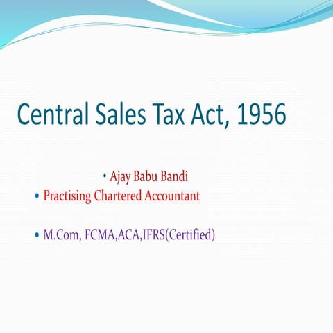 Central Sales Tax 