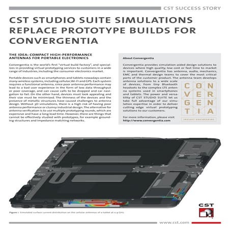 CST success story - Convergentia antennas