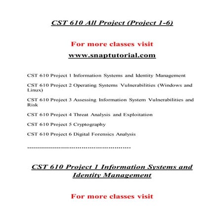 CST 610   Exceptional Education - snaptutorial.com